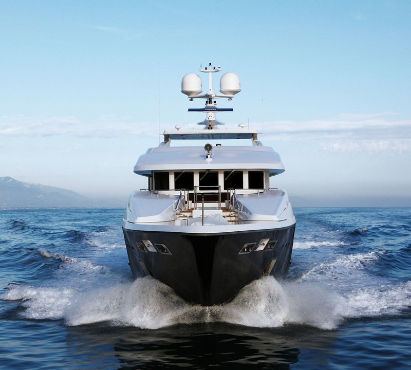 Ship's Bow On Board Yacht ZALIV III