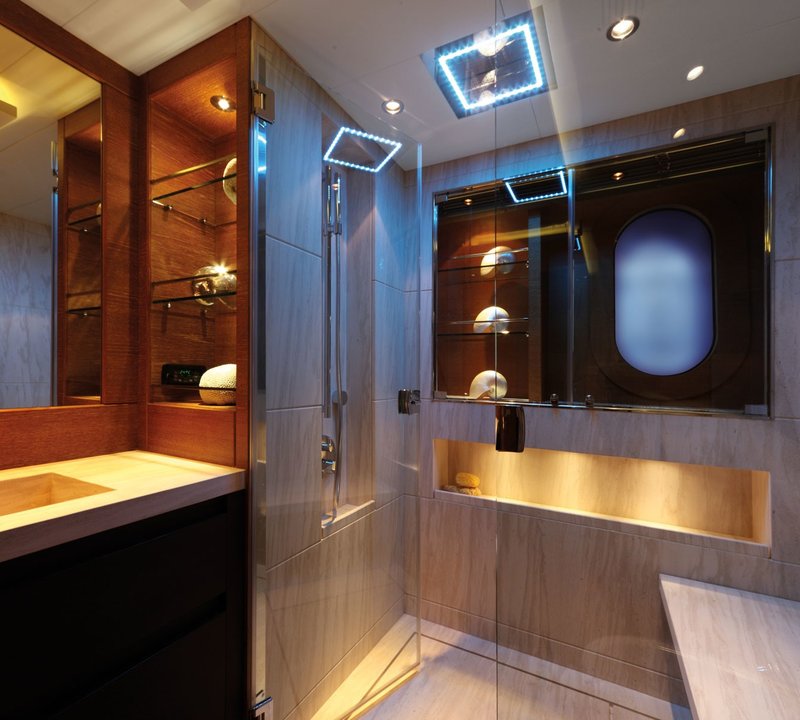Guest's Bath Aboard Yacht ZALIV III