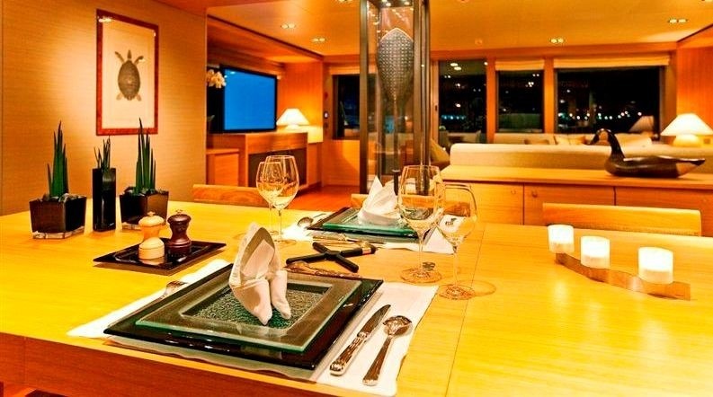 Eating/dining On Board Yacht EXUMA