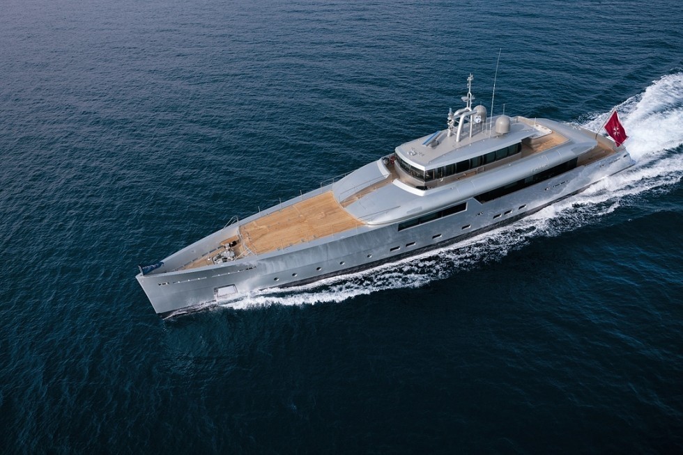 From Above Aspect On Board Yacht EXUMA