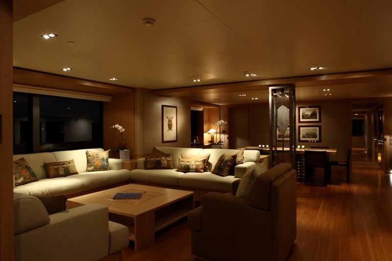 Evening: Yacht EXUMA's Premier Saloon Captured