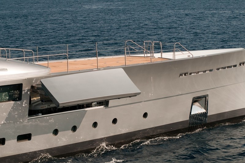 Ship's Tender Portside On Board Yacht EXUMA