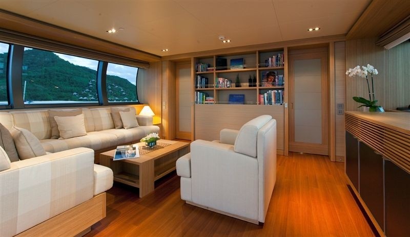 Night Time: Yacht EXUMA's Top Deck Pictured