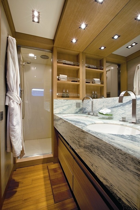 Main Master Bath On Board Yacht EXUMA