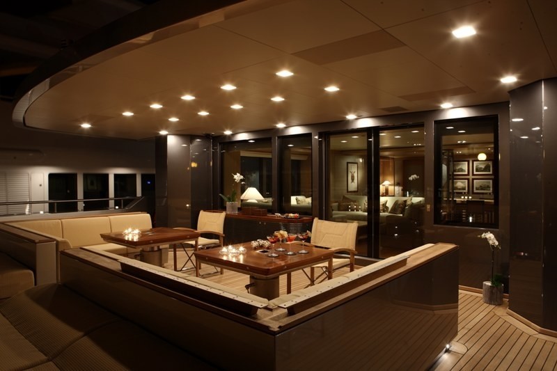 Outdoor Eating/dining On Board Yacht EXUMA