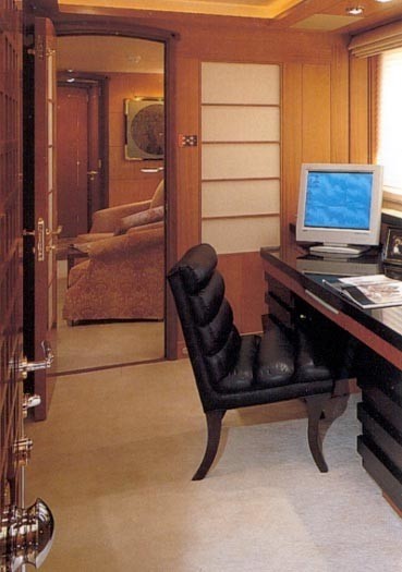 Main Master Office On Yacht HERCULINA