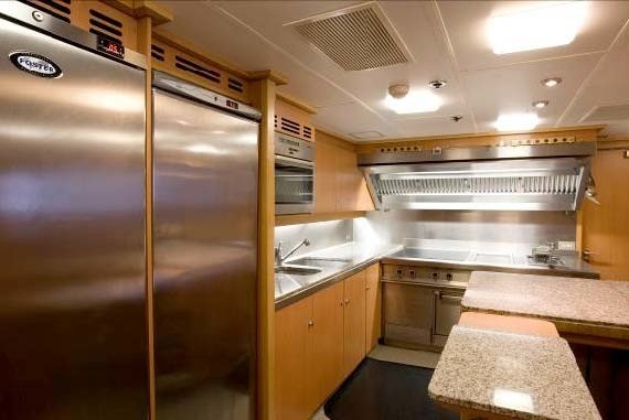 Ship's Galley On Board Yacht MALIBU
