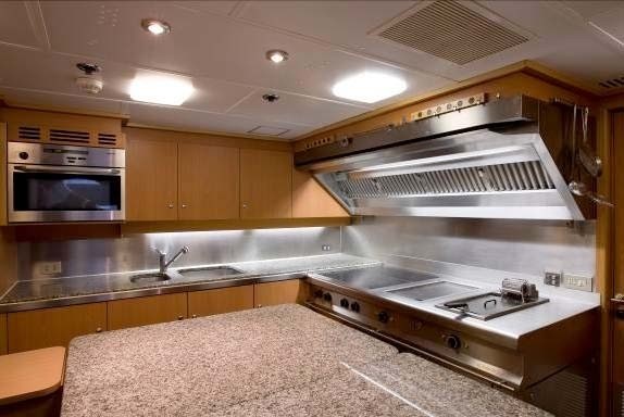Ship's Galley Aboard Yacht MALIBU