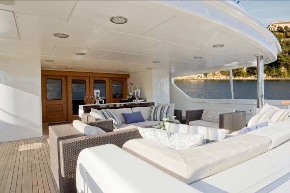 Drinks Bar: Yacht MALIBU's Sun Deck Pictured