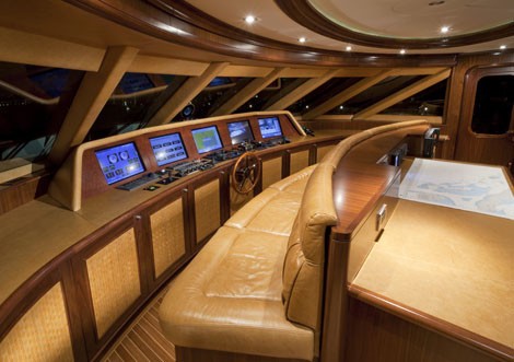 Bridgedeck Aboard Yacht WHEELS