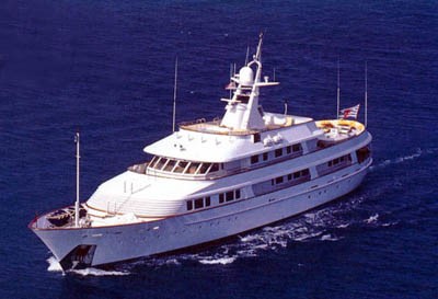 From Above Forward Aspect On Yacht LEGEND