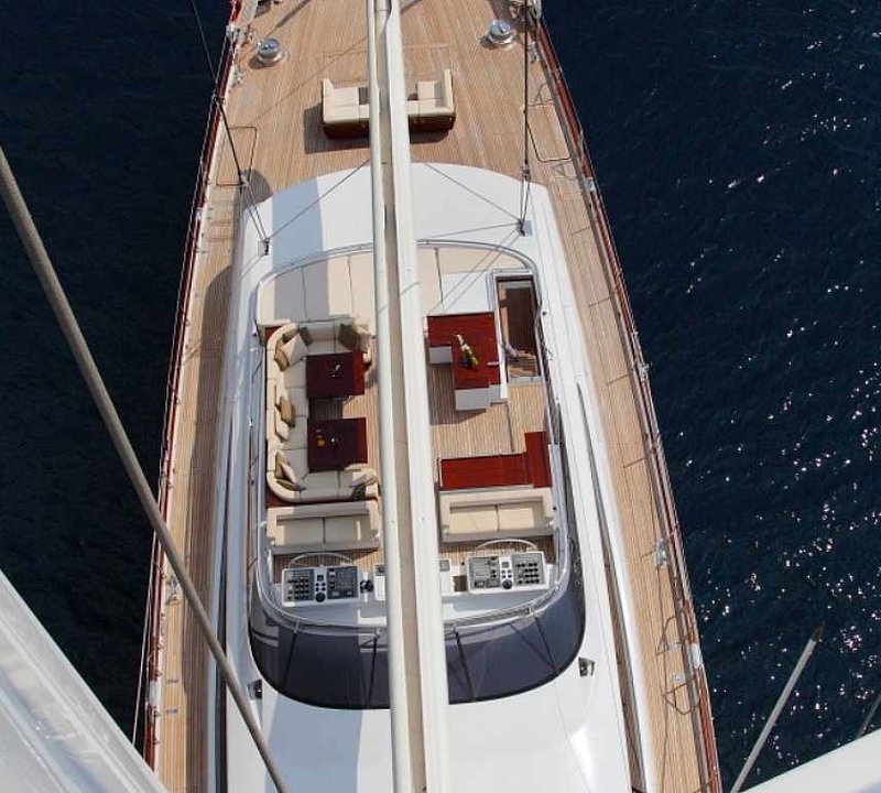 Sunshine Deck Taken From The Mast On Yacht PRANA