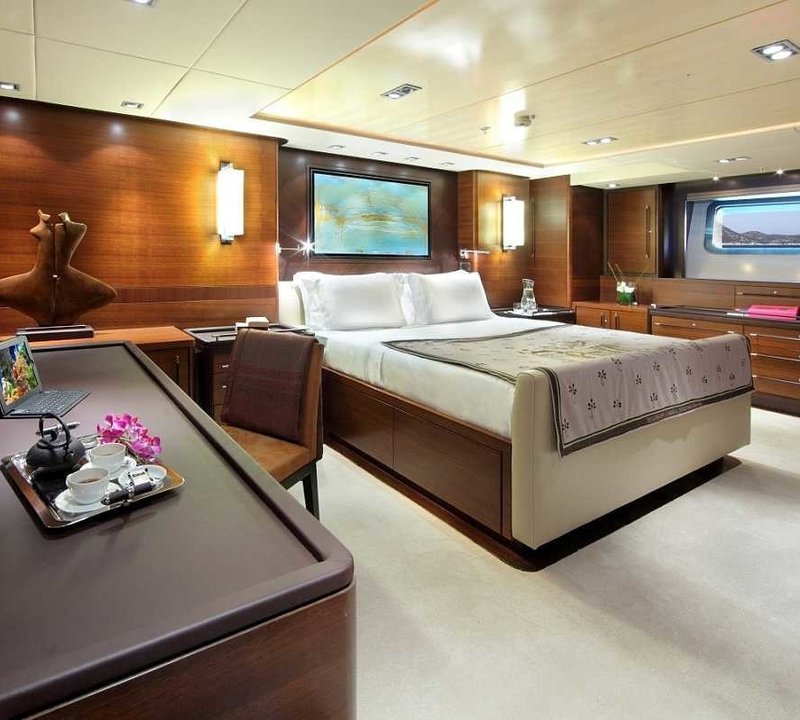Main Master Suite Aboard Yacht PRANA