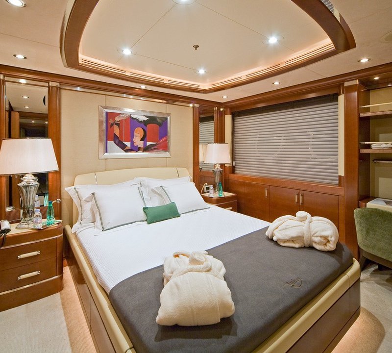 Blue Guest's Cabin On Yacht LATITUDE