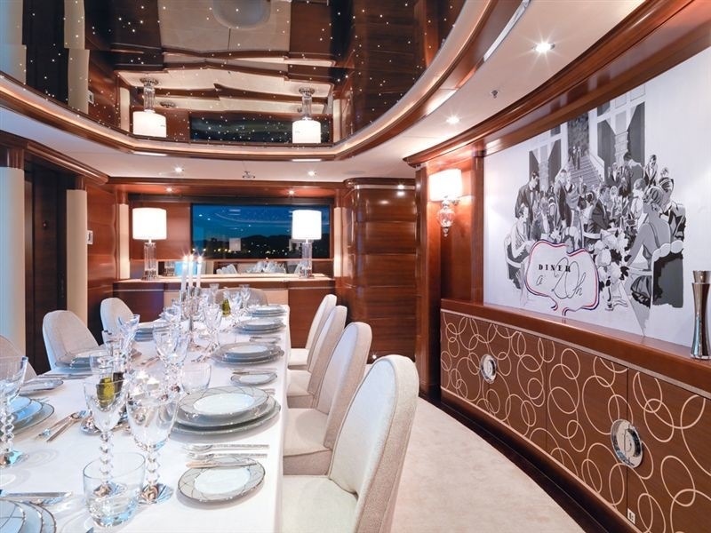 Eating/dining Saloon On Yacht LATITUDE