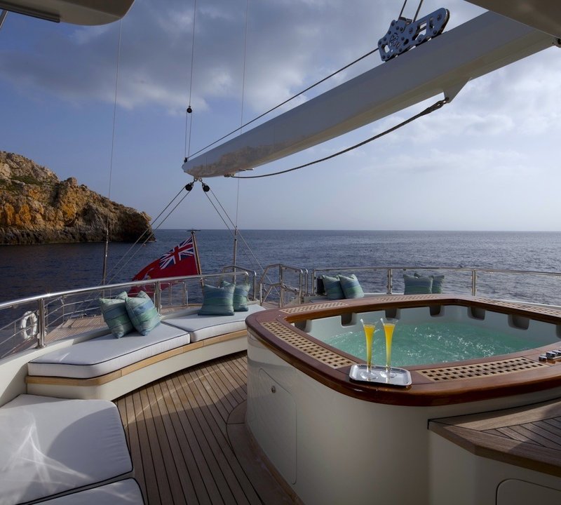 Jacuzzi Pool With Sitting On Board Yacht LUNA
