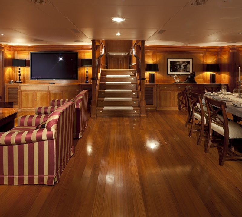 Stairway: Yacht LUNA's Premier Saloon Photograph