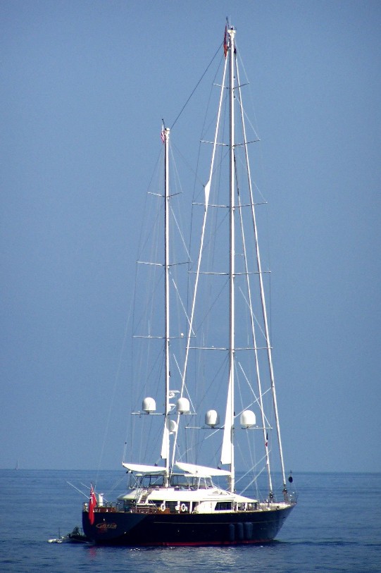 Aft Aspect Including Ship's Tender On Board Yacht LUNA