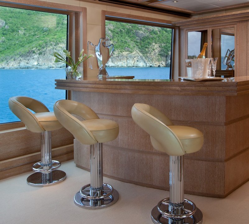 Sky Lounging Drinks Bar On Board Yacht SUNRISE