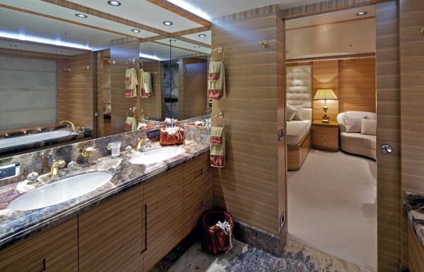 Bath: Yacht MIA RAMA's Cabin Pictured