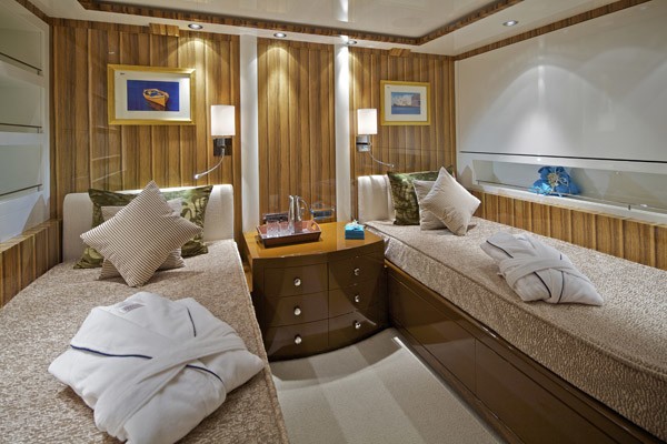 First Twin Bed Cabin Aboard Yacht MIA RAMA