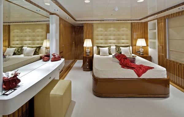 Aspect: Yacht MIA RAMA's Red Guest's Cabin Pictured