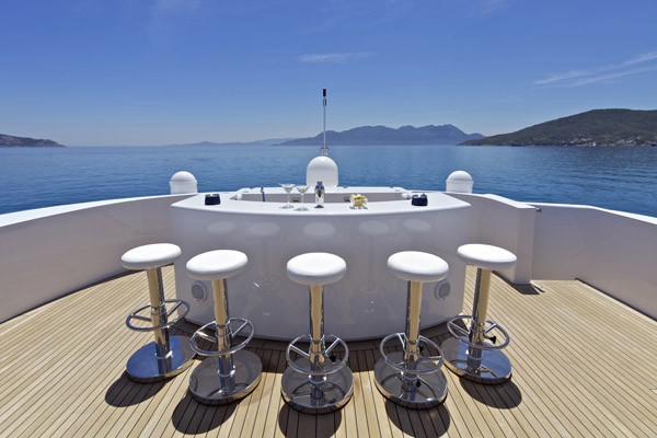 External Drinks Bar Aboard Yacht MIA RAMA