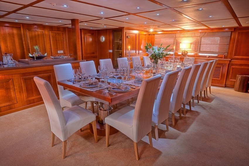 Eating/dining Saloon Aboard Yacht SANSSOUCI STAR