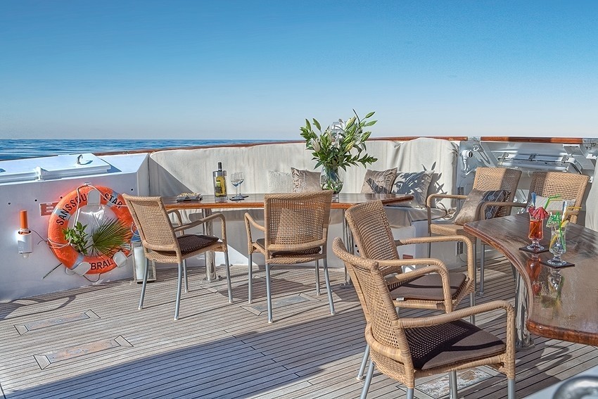Sitting: Yacht SANSSOUCI STAR's Aft Deck Photograph