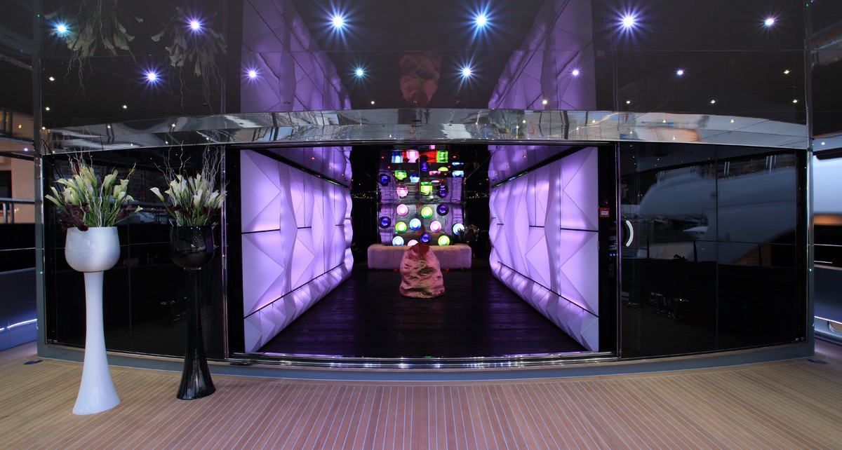 Entrance To Premier Saloon Aboard Yacht SEA FORCE ONE