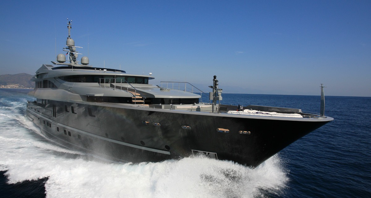 Ship's Bow On Yacht SEA FORCE ONE