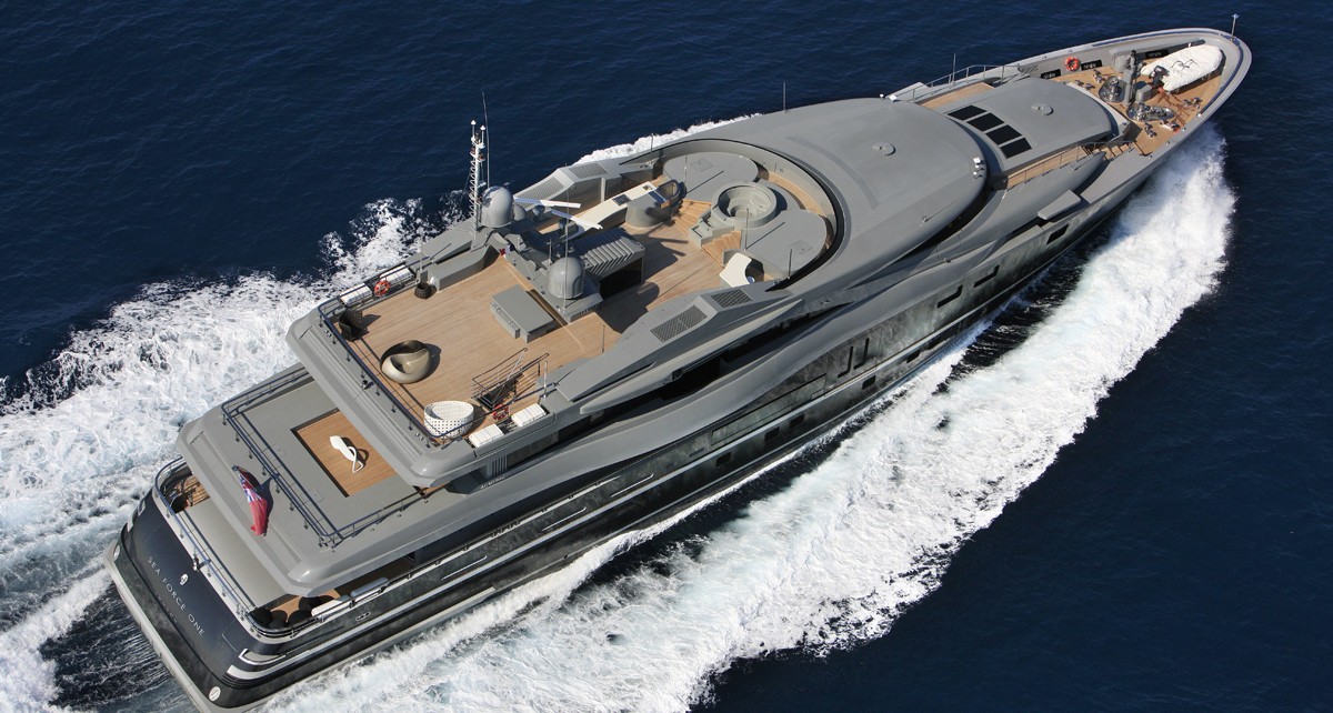 From Above: Yacht SEA FORCE ONE's Cruising Image