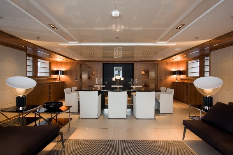 Profile: Yacht SYNA's Eating/dining Saloon Captured
