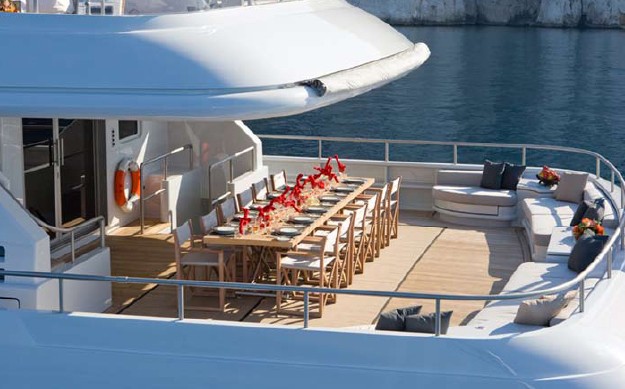 Outdoor Eating/dining Aboard Yacht MARIU