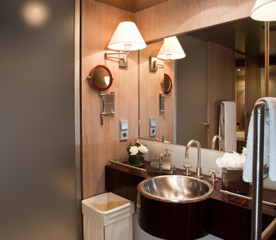 Main Master Showering On Board Yacht MARIU