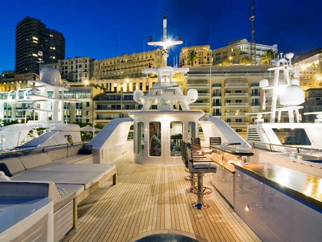 Evening: Yacht NOBLE HOUSE's Drinks Bar Pictured