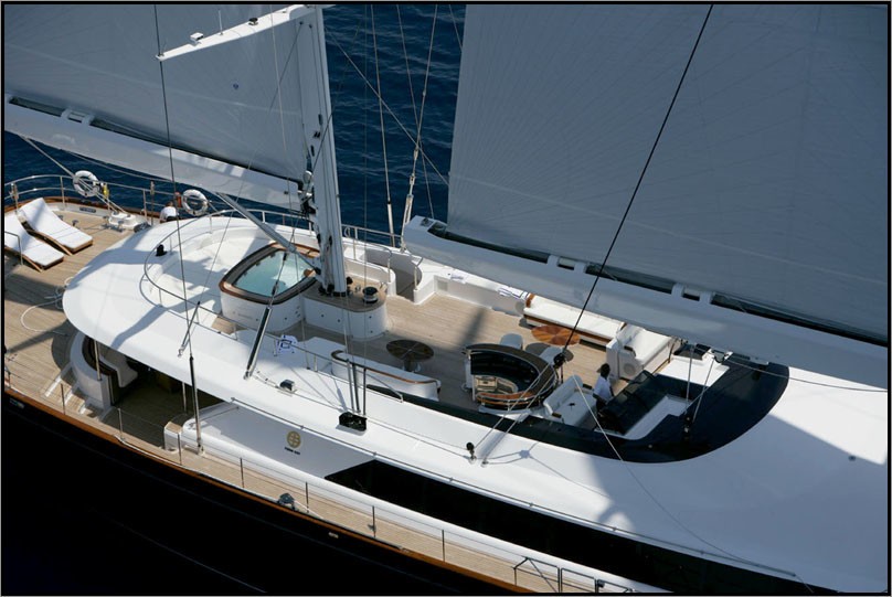 Deck Aspect Taken From Aerial On Board Yacht PARSIFAL III