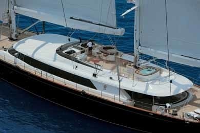 From Above Deck Aspect Aboard Yacht PARSIFAL III