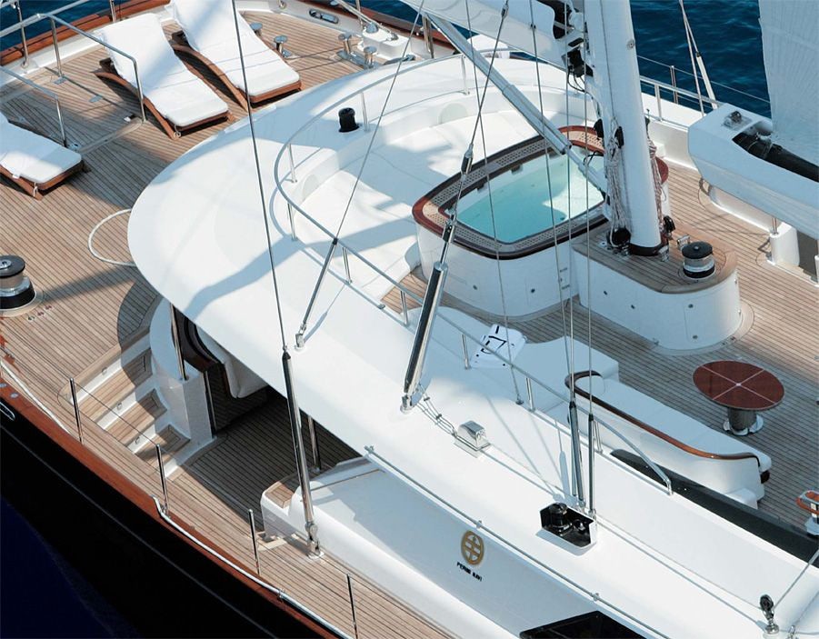 Deck: Yacht PARSIFAL III's From Above Aspect Photograph