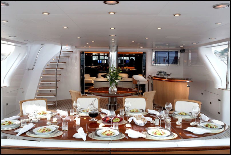 Aft Deck Eating/dining On Yacht PARSIFAL III