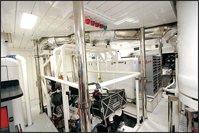 Engine Area On Board Yacht PARSIFAL III