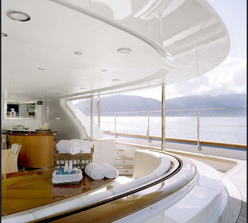 Covered Aft Deck On Yacht PARSIFAL III
