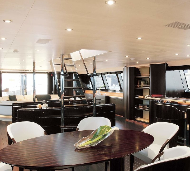 Staircase: Yacht PARSIFAL III's Saloon Captured