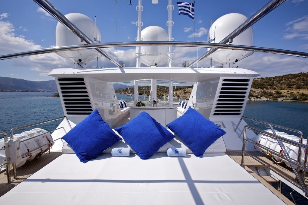 Sun Deck Aboard Yacht ACHILLES