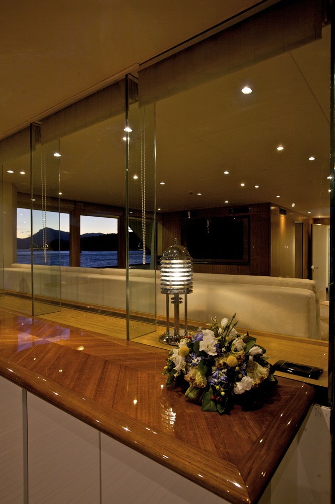 Viewing Through To Sky-lounge Aboard Yacht ACHILLES