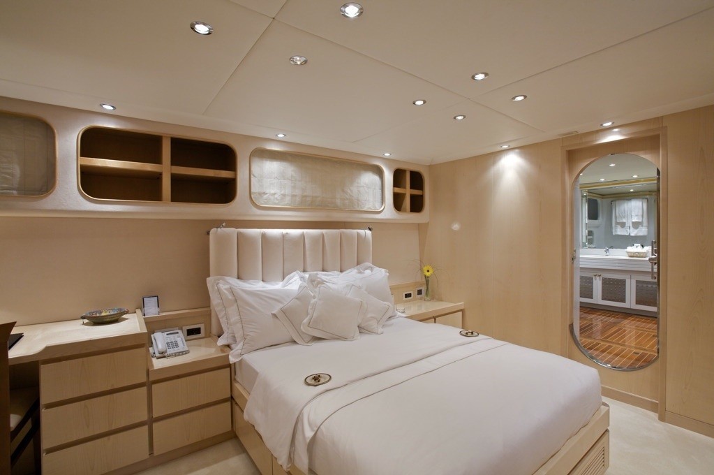 Lower Deck Guest's Cabin On Board Yacht ACHILLES