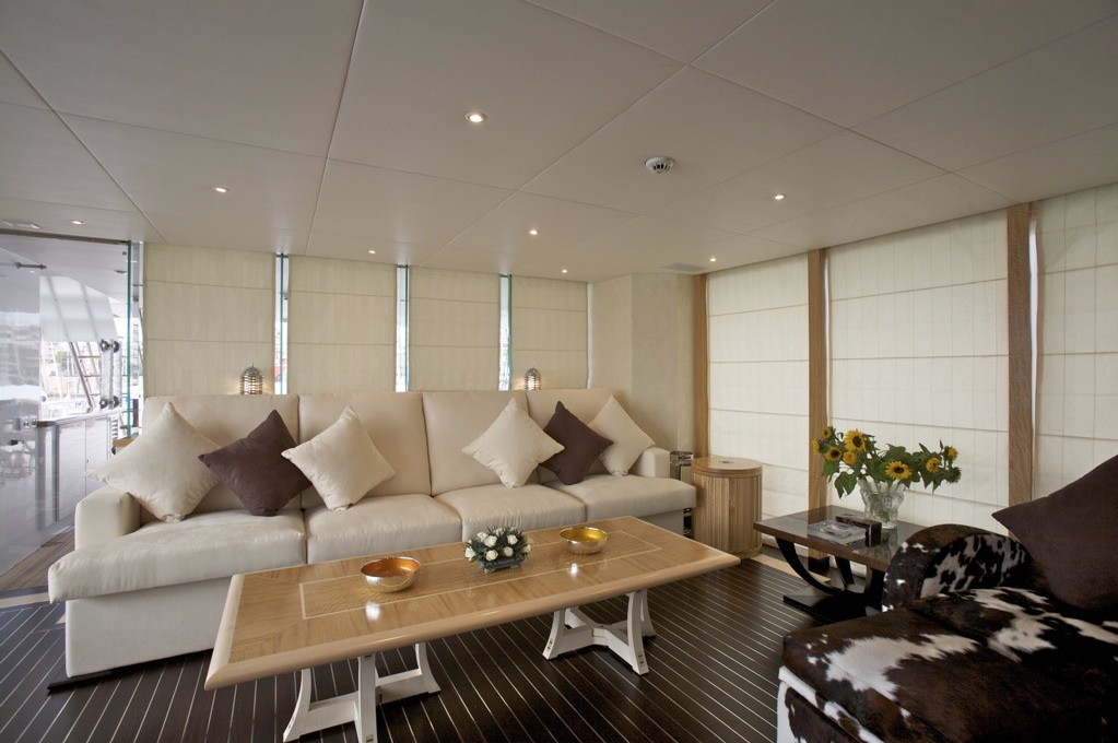 Sitting: Yacht ACHILLES's Sky-lounge Pictured