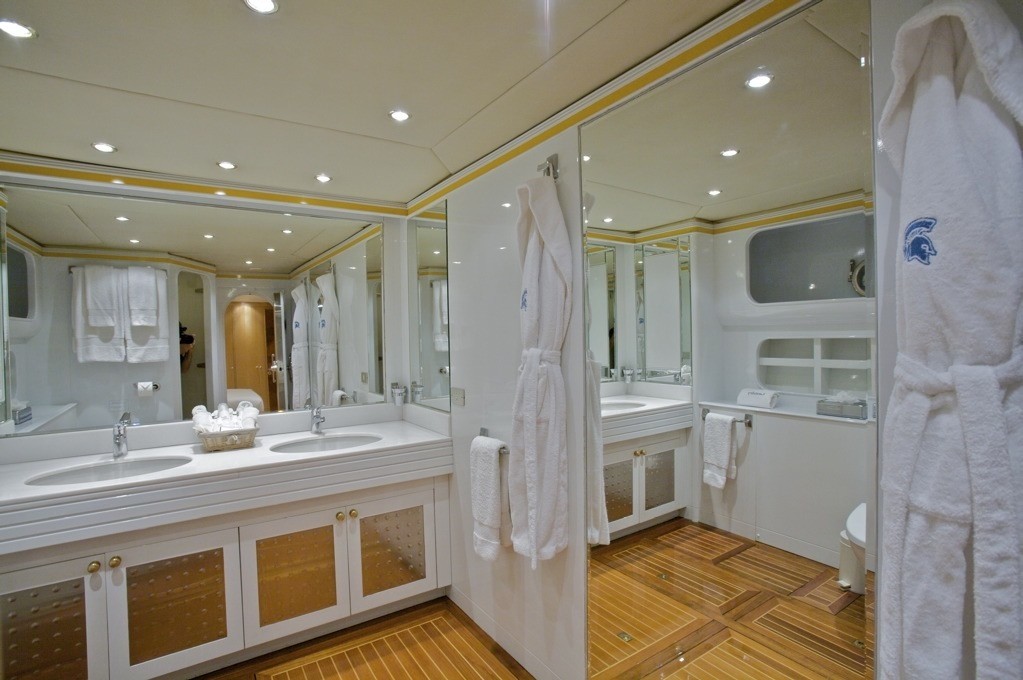 Lower Deck Guest's Bath On Yacht ACHILLES