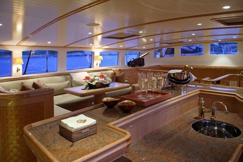 Drinks Bar: Yacht MARIE's Deck House Pictured