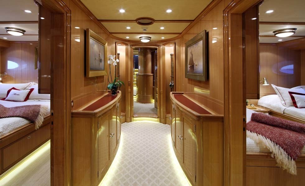 Lower Hallway On Yacht MARIE